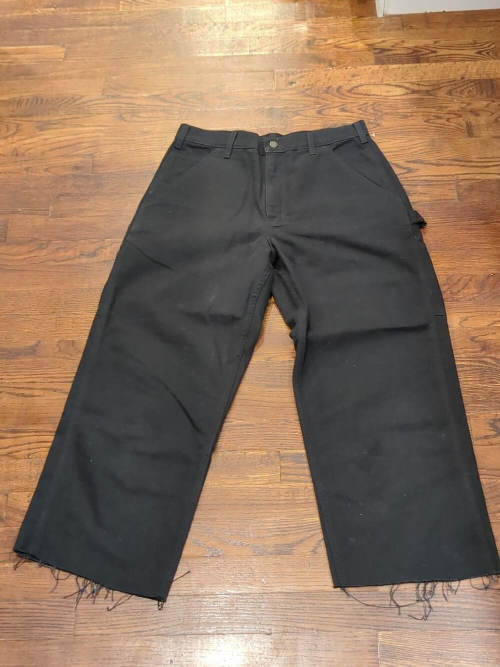Carhartt B11 Washed Duck Work Pant Size 33x26 Black Carpenter Pants